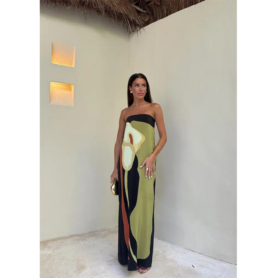 Trägerloses Boho Kleid für Damen