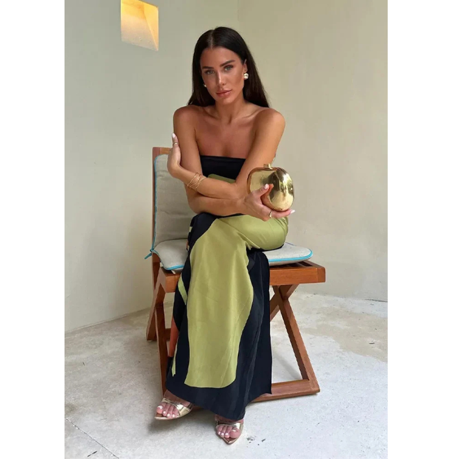 Trägerloses Boho Kleid für Damen