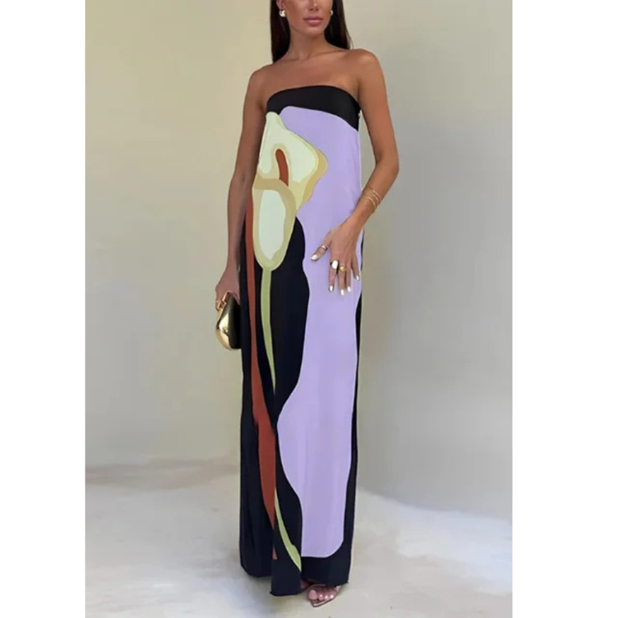 Trägerloses Boho Kleid für Damen