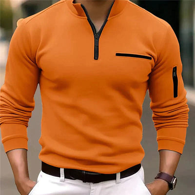 Poloshirt mit viertelreißverschluss für männer