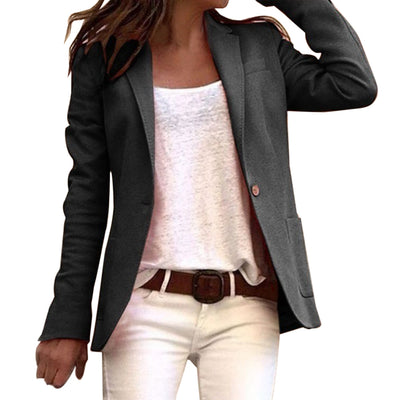 Damen Sommerblazer mit Reverskragen und Taschen