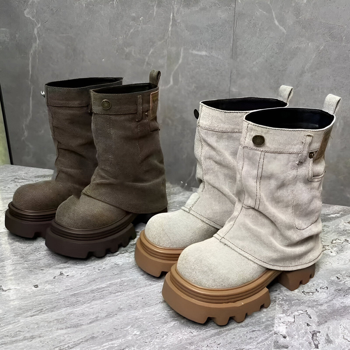 Elida | Stylische Cowboy-inspirierte Chelsea Boots mit mittlerer Schafthöhe